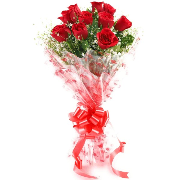 Red Roses Bouquet Fresh Flowers 10